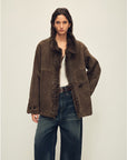 Firelady Fur Women‘s Shearling Jacket with Italian Tuscan Curly Wool Suede Collar“Glam Belle” - variant_title