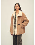 Firelady Fur Women‘s Shearling Jacket with Italian Tuscan Curly Wool Suede Collar“Glam Belle” - variant_title