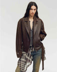 Firelady Fur Women's Sheepskin Moto Jacket 'Modern Times' - Trendy Biker Coat