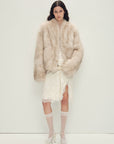 Firelady Fur Women‘s Short Fox Fur Coat | SagaFurs Crown - Grade Ombré Dyed Collar“Chic Sister” - variant_title