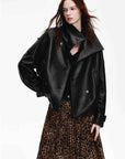 Firelady Fur Women's Turkish Lambskin Leather Jacket - Weekend Street Style Short Trench Coat - variant_title