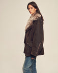 Firelady women's fur parka coat with two - tone Tuscan coyote fur collar, "Wilderness Parka" - variant_title