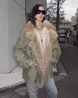 Firelady women's fur parka coat with two - tone Tuscan coyote fur collar, "Wilderness Parka" - variant_title