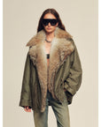 Firelady women's fur parka coat with two - tone Tuscan coyote fur collar, "Wilderness Parka" - variant_title