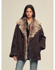Firelady women's fur parka coat with two - tone Tuscan coyote fur collar, "Wilderness Parka" - variant_title