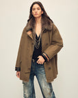Firelady Women’s Parka with Real American Raccoon Fur Collar – Premium 90% White Goose Down Coat“Winter Street Lights” - variant_title