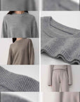 Firelady Fur Fall Winter Mischief merino wool knit set fabric and ribbed detail