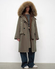 Fireladyfur Women's 90 Duck Down Parka with Raccoon Fur Collar“Manchester City Old Stories II” - variant_title