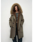 Fireladyfur Women's 90 Duck Down Parka with Raccoon Fur Collar“Manchester City Old Stories II” - variant_title