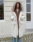 Fireladyfur Women's 90 Duck Down Parka with Raccoon Fur Collar“Manchester City Old Stories II” - variant_title