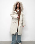 Fireladyfur Women's 90 Duck Down Parka with Raccoon Fur Collar“Manchester City Old Stories II” - variant_title