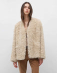 Fireladyfur Women's Black Sheepskin Jacket with Tuscan Fur"My Little Curly" - variant_title