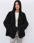 Fireladyfur Women's Black Sheepskin Jacket with Tuscan Fur"My Little Curly" - variant_title