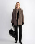 Fireladyfur Women's Cashmere Wool Short Coat with Bat Sleeves"Fleeting Memories" - variant_title