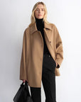 Fireladyfur Women's Cashmere Wool Short Coat with Bat Sleeves"Fleeting Memories" - variant_title