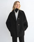 Fireladyfur Women's Cashmere Wool Short Coat with Bat Sleeves"Fleeting Memories" - variant_title
