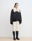 Fireladyfur Women's Detachable Contrasting Fox Fur Collar Down Jacket"Day and Night Rider" - variant_title