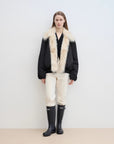 Fireladyfur Women's Detachable Contrasting Fox Fur Collar Down Jacket"Day and Night Rider" - variant_title