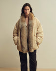 Fireladyfur Women’s Down Parka with Detachable Real Wolf Fur Trim Polish White Goose Down “Glacier Parka” - variant_title