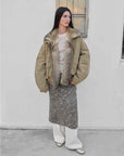 Fireladyfur Women's Fashion Goose Down Parka with Fox Fur Collar“City Cruise” - variant_title