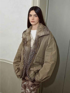 Fireladyfur City Cruise goose down parka full outfit view