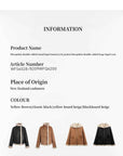Fireladyfur Women's Faux Leather Shearling Jacket - Long Reversible Wool Coat Christmas Elk Design - variant_title