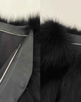 Fireladyfur Women's Finland Saga Fox Fur Fashion Cardigan“Black Sugar” - variant_title