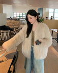 Fireladyfur Women's Finland Saga Fox Fur Fashion Cardigan“Black Sugar” - variant_title
