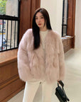 Fireladyfur Women's Finland Saga Fox Fur Fashion Cardigan“Black Sugar” - variant_title