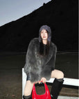 Fireladyfur Women's Fur Coat | Genuine Finnish Fox Fur"Reed Flower" - variant_title