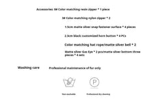 Green Mile Miracle parka accessories and care instructions
