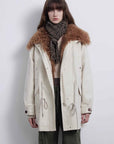 Fireladyfur Women’s Goose Down Parka coat with Toscana Shearling Fur“Green Mile Miracle” - variant_title