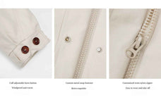 Green Mile Miracle parka buttons snaps and drawstring detail guide