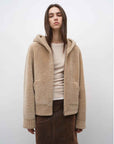 Fireladyfur Women's Hooded Merino Sheepskin Jacket“Bad boy” - variant_title