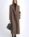 Fireladyfur Women's Italian Wool Herringbone Coat"Desert City" - variant_title