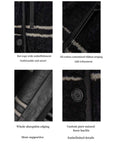 Fireladyfur Women's Lamb Wool Striped Jacket“Snowy New Year” - variant_title