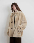 Fireladyfur Women's Long Sheepskin Jacket with Stand Collar“Dreamer” - variant_title