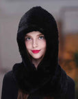 Fireladyfur Women's Luxurious Rex Rabbit Fur Snow Hat & Scarf Neck Warmer - variant_title