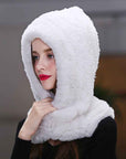 Fireladyfur Women's Luxurious Rex Rabbit Fur Snow Hat & Scarf Neck Warmer - variant_title
