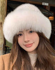Fireladyfur Women's Mink & Fox Fur Winter Bucket Hat - variant_title