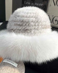 Fireladyfur Women's Mink & Fox Fur Winter Bucket Hat - variant_title