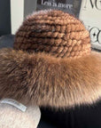 Fireladyfur Women's Mink & Fox Fur Winter Bucket Hat - variant_title