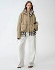 Fireladyfur Women's Retro Plaid Cotton Short Jacket | Loose Fit "Monsoon Climate" - variant_title