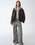 Fireladyfur Women's Retro Plaid Cotton Short Jacket | Loose Fit "Monsoon Climate" - variant_title