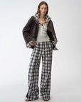 Fireladyfur Women's Retro Plaid Cotton Short Jacket | Loose Fit "Monsoon Climate" - variant_title