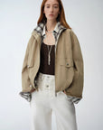 Fireladyfur Women's Retro Plaid Cotton Short Jacket | Loose Fit "Monsoon Climate" - variant_title