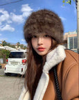 Fireladyfur Women's Reversible Genuine Mink Fur Knit Winter Hat - variant_title