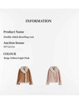 Fireladyfur Women's Short Reversible Vegan Shearling Jacket "Bella Poetry" - variant_title
