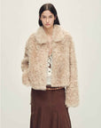 Fireladyfur Women's Soft & Warm Short Wool Sheepskin Coat“Blackmoon Berlin” - variant_title