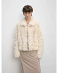 Fireladyfur Women's Soft & Warm Short Wool Sheepskin Coat“Blackmoon Berlin” - variant_title